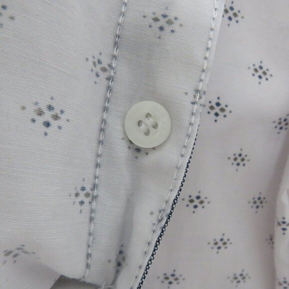 sahara Club* Men's Short Sleeve Button Down Curved‎ Hem BOHO Design Shirt~ Large - Picture 6 of 12